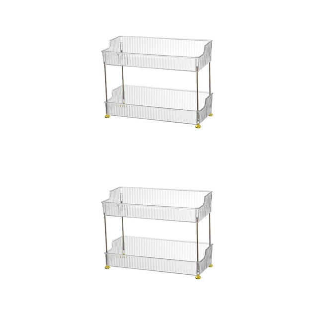 Maytalsory Bathroom And Sink Storage Cabinet Kitchen Kitchen Shelf Transparent Color Say Goodbye Cluttered Functional Solution Transparent color 2 2Set