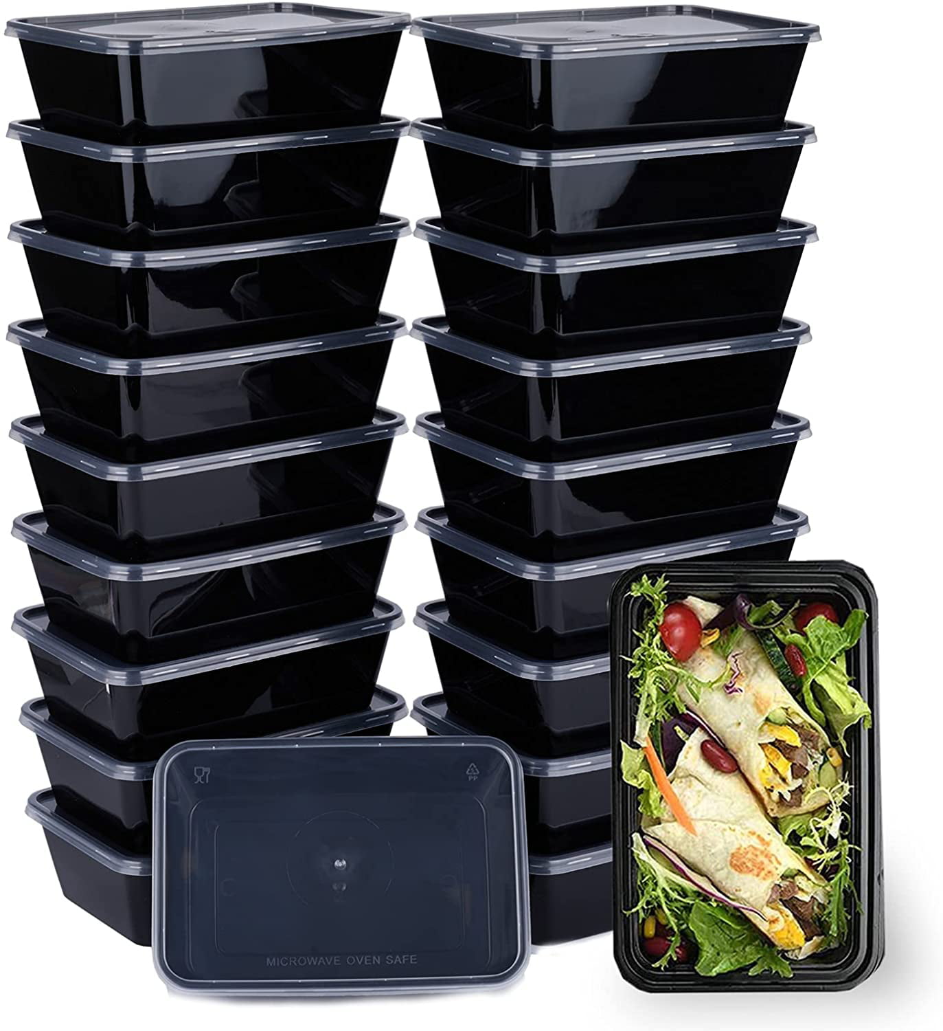 26oz Microwavable Meal Prep Container Plastic Food Storage Reusable Lunch Box