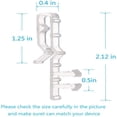 thumbnail image 2 of 16 Pcs Hidden Blind Clips 2 inch Hidden Channel Valance Clips Clear Plastic Valance Retainer Clips for Home Window Blinds, 2 of 4