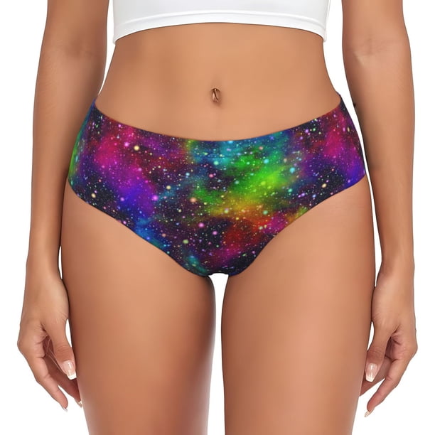 Balery Bright Universe Ropa Interior de Algodón para Mujer con Dibujo – Braguitas Cómodas y Elásticas, Estilo Clásico-XX-Large