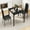 Black-2 Dining Table Set, variant on Asofer Christmas Gift 25" Dining Table and Chairs 2-Piece Set, 2-Person Dining Set with Wooden Tabletop, Ideal for Kitchen, Apartment, Small Spaces, Gray