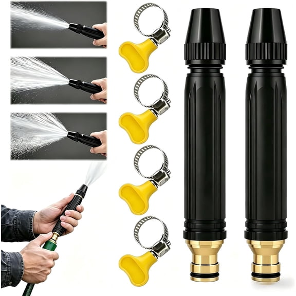 EVHRZN 2 Set High Pressure Power Washer Nozzle with Metal Connector Set, Nozzle Power Washer for Garden Hose, Sturdy Cleaning Accessory for Car Washing and Outdoor Cleaning