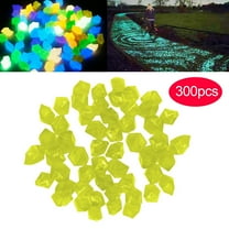 Moonstone Promotion Sale! Nomeni 300 Pcs Garden Decoration Glow in The Dark Luminous Pebbles Stones Wedding, Home Decor Clearance Sale Yellow