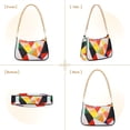 thumbnail image 7 of FORMRS Womens Shoulder Bag with Chain Strap Clutch Purse Cute Tote Handbag, Purple Triangles, 7 of 7