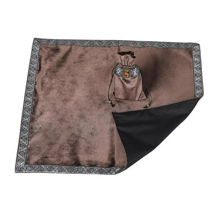 

Large 26 x26 Altar Tarot Table Cloth Astrology Embroidered Velet Non-slip Table Cover with Tarot Pouch