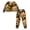 Autumn Pumpkin Sunflower Print, variant on with Pockets Comfy Nightwear for Sleepwear Lounge, Crewneck 2 Piece Pjs Set with Long Sleeve