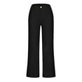 thumbnail image 4 of Tbopshirt Fashion Ladys High Waisted Pants Fashion Women Comfortable Solid Color Leisure Pants Pockets Loose Pants, 4 of 5