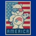 thumbnail image 2 of Junior's Care Bears Retro America Cares Bear  Graphic T-Shirt, 2 of 4