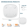 thumbnail image 2 of Báscula Electrónica Bluetooth Inteligente de Baño Malubero Malu1736, 2 of 3