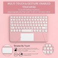 thumbnail image 4 of Detachable Bluetooth Keyboard Case with Multi-Touch Trackpad & 2.4G Wireless Mouse for 2025 Lenovo Idea Tab Plus 12.1" / Tab K12, Round Keys，Pink, 4 of 8
