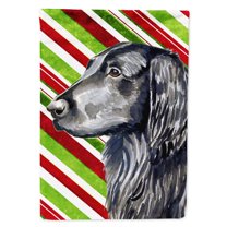 Carolines Treasures LH9231-FLAG-PARENT Flat Coated Retriever Candy Cane Holiday Christmas  Flag  multicolor