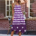 thumbnail image 6 of DAETIROS Women Summer Dress Pocket Round Neck Thin Dress Purple Size S, 6 of 6