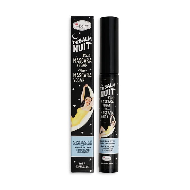 Máscara TheBalm Nuit Midnight Black altamente pigmentada vegana
