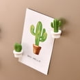 thumbnail image 4 of 6 uds Mini dibujos animados Cactus imán nevera pegatina planta maceta decoración (blanco), 4 of 7