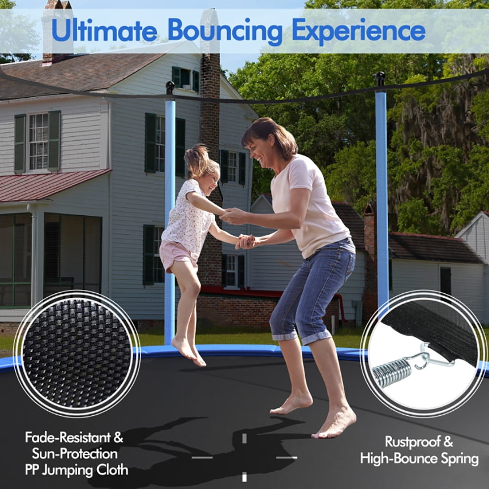 Aimee Lii Outdoor Trampoline with Safety Closure Net, Kids Recreational Trampolines, 12 ft