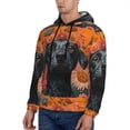 thumbnail image 3 of Haiem Sunflower Black Dog Patterned Men's Hoodie with Kangaroo Pocket - Ideal Pullover Sweatshirt for Daily Wear, Travel, and Home-Small, 3 of 7