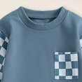 thumbnail image 4 of Fall Winter Toddler Girl Clothes Contrast Color Baby Girl Outfit 2 Piece Long Sleeve Plaid Sweatshirts Stretch Jogger Pants Set Kaprioy 0 6 12 18 24M 2T 3T Baby Girl Outfit, 4 of 5