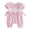Purple, variant on felwors Baby Girl Pink Gingham "Little Sis" Embroidered Smocked Romper Ruffle Bow Summer Outfit (Pink, 6-12 Months)