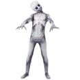 thumbnail image 1 of Mono de vestir con estampado de esqueleto, traje diario para niños con diseño de calavera aterradora, 1 of 8