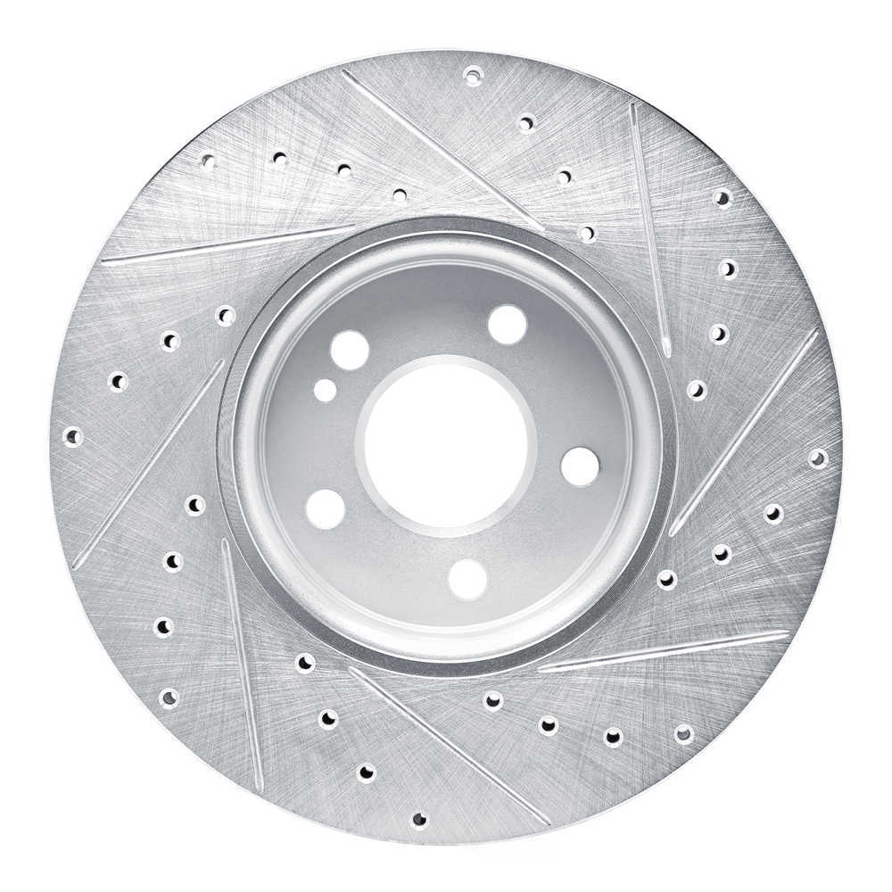 Dynamic Friction Company 631-63186L DFC Brake Rotor - Drilled And Slotted - Silver