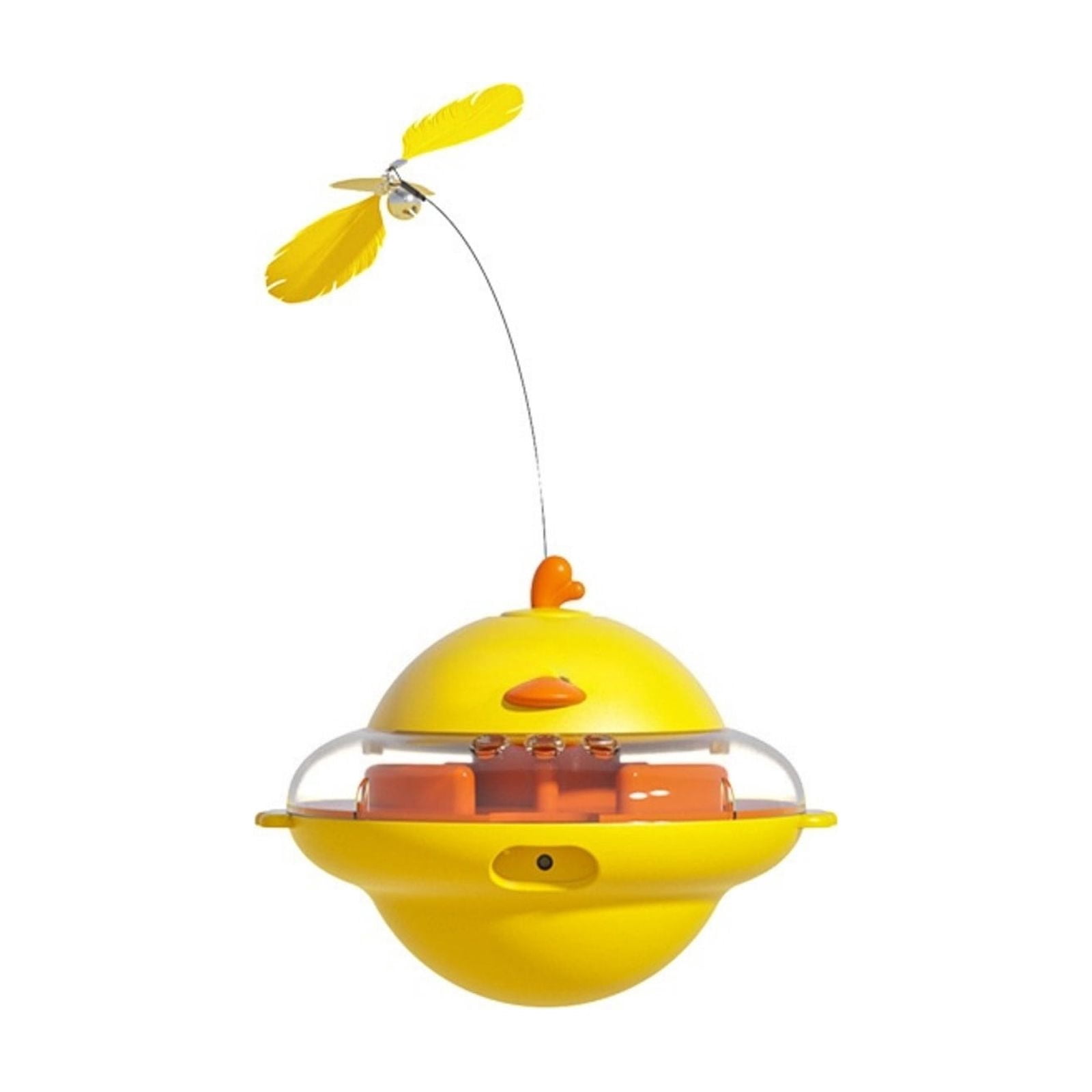 Interactive Cat Toy with Automatic Rotation and Dispenser for Indoor Entertainment and Exercise