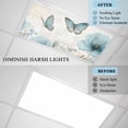 thumbnail image 3 of 3 Pack Watercolor Blue Flowers Fluorescent Light Covers for Ceiling Lights Vintage Background Pastoral Style Magnetic Ceiling Light Covers Overhead Light Filters for Office Classroom Home, 3 of 9