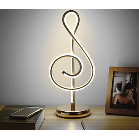 LINLIN Spiral LED Table Lamp, Modern Curved Desk Bedside Lamp, 12W Bedside Table Lamp Night Light for Bedroom Living Room Office