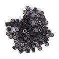 thumbnail image 2 of Extensiones de cabello en el anillo - 500PCS / Bottle Silicon Lining Micro Loop Ring Links For Feather Extensión de cabello humano (Marrón oscuro), 2 of 2