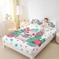 thumbnail image 3 of Erosebridal Kawaii Axolotl Girl Full Size Sheets, Merry Christmas Bed Sheets, 4pcs, 3 of 5