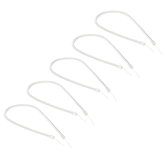 Unique Bargains 16' Plastique Rétractable Ressort Sangle Porte-Clés Cordon de Stylet, Effacer 5 Pack