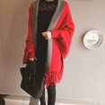 thumbnail image 4 of Lilgiuy Women Solid Tassel Scarf Retro Double Sided Scarf Long Sleeve Shawl Fall Fashion for 2022 Spring Winter, 4 of 4