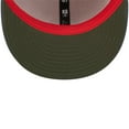 thumbnail image 5 of Men's New Era Pink/Blue Chicago Cubs  Olive Undervisor 59FIFTY Fitted Hat, 5 of 6