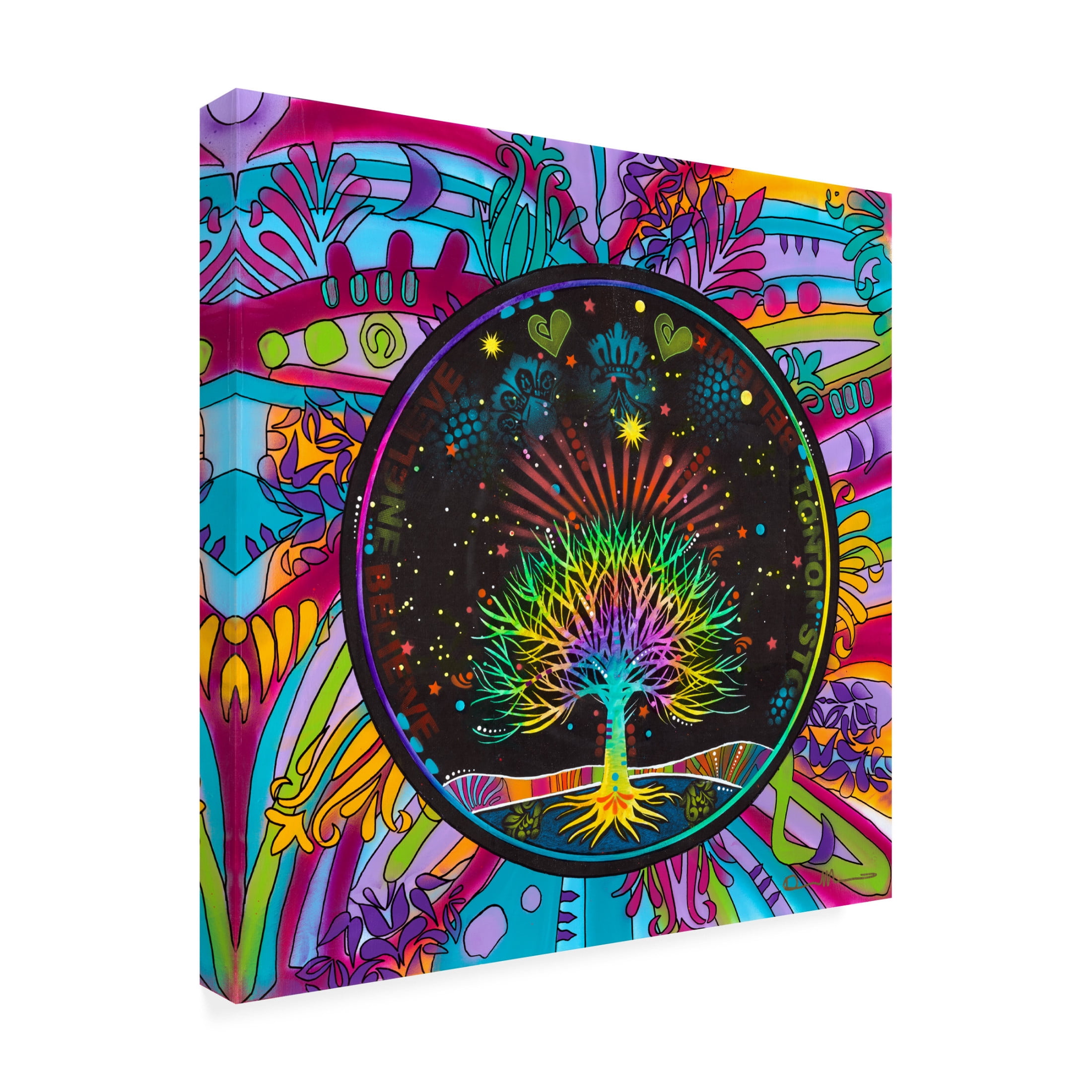 Canvas Wall Art - Dean Russo 'Believe One' Wall Art for Living Room, Bedroom, or Office Décor by Trademark Fine Art - 35 x 35 Inches