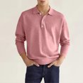 thumbnail image 2 of LWavelet Polo Shirts for Men Long Sleeve Lapel Collar Casual Golf Shirts Spring Fall Fashion Regular Sweatshirts, 2 of 6
