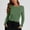 Army Green, variant on Women's Slim Shirts Long Sleeve Crew Neck Fall Winter Solid Color Pullover Basic Tops Casual Comfy Soft Fashion Tees Blouses