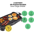 thumbnail image 2 of Electric Griddle with Removable Temperature Control, Immersible Flat Top Grill, Burger, Eggs, Pancake Griddle, Nonstick Extra Large Cooking Surface, Slide Out Drip Tray, 25 x 51 CM, 2 of 7