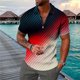 thumbnail image 2 of Camisetas con Cuello en V Hombres de Moda Impresa de Manga Corta, Camiseta Casual con Cuello en V para la Primavera Y el Uso Diario, 2 of 3