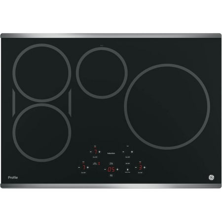 GE Profile - 30" Built-In Electric Induction Cooktop - Stainless steel on black