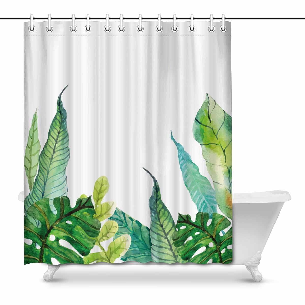 MKHERT Summer Hawaiian Tropical Palm Tree Banana Leaves Monstera Home