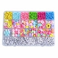 thumbnail image 2 of Kit para hacer pulseras y joyas para niños, rompecabezas pulido, manualidades educativas, juguetes para niñas, cuentas con letras, 2 of 14