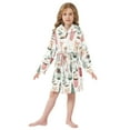 thumbnail image 6 of FORMRS Niños Bathrobe Unisex Hooded Robe Soft Plush Pajamas Sleepwear, Size 2-3T, White Christmas Cups, 6 of 7