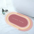 thumbnail image 4 of Aiteng Super Absorbent Diatomaceous Bath Rug Non Slip Bathroom Floor Mats, Pink, 4 of 5