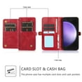 thumbnail image 6 of Allytech Galaxy S24 Plus Wallet Case, 2 in 1 Detachable Back Cover Magnetic Case Premium PU Leather Cards Slots RFID Blocking Shockproof Wallet Phone Case Cover for Samsung Galaxy S24 Plus - Red, 6 of 8
