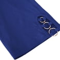 thumbnail image 7 of Women's Capri Pants Tummy Control Knee Length Yoga Leggings Casual Solid Cutout High Waisted Cropped Pant Blue L, 7 of 7