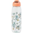 thumbnail image 2 of Silver Buffalo Disney Lilo and Stitch Featuring Stitch in Hawaiian Shirt, Lei, and Coconut Drink and Tropical Vibes Pattern Water Bottle with Screw-On Lid, 28 Ounces, 2 of 8