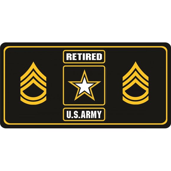 U.S. Army Sergeant First Class Retired Photo License Plate