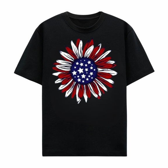 4th of July Patriotic Graphic T-Shirt, USA American Flag Independence Day Tee