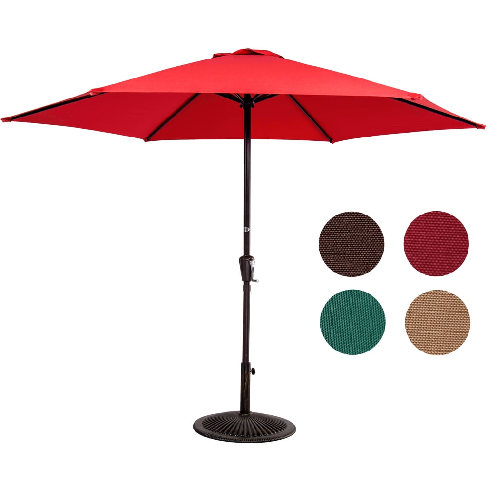 Sundale Outdoor 9FT Patio Umbrella Patio Market Steel With Crank Outdoor Yard Garden by Sundale Outdoor