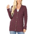 thumbnail image 4 of KOGMO Women's Cable Knit Sweater Cardigans with Buttons and Pockets, 4 of 6