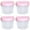 pink, variant on Freezer Containers with Screw On Lids, Stackable Reusable Food Storage Container, Airtight Plastic Storage Containers with Twist Top Lids for Food Sauce Jello Soup (4pcs, Multicolor,120ml)